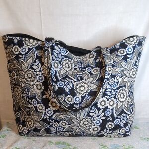 Vera Bradley Iconic Grand Tote Bag "Snow Lotus"
